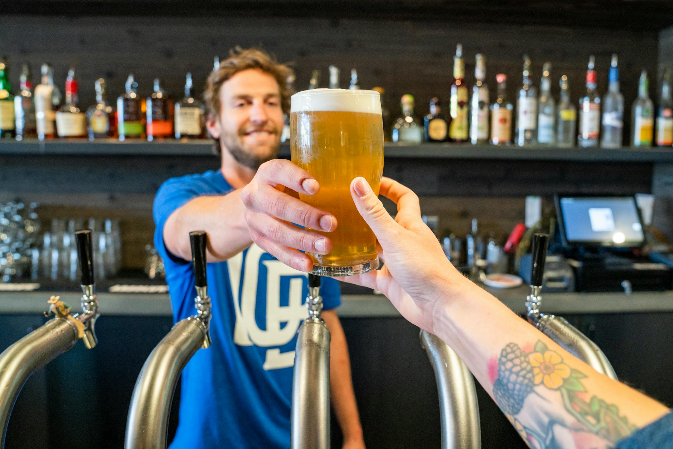 Craft beer taps